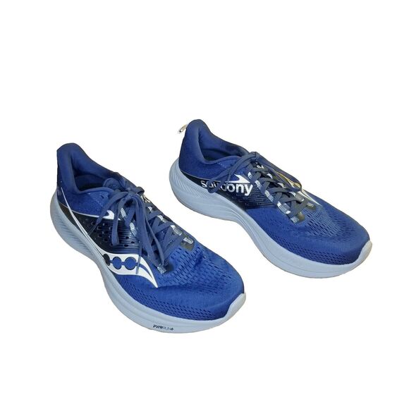 Saucony Ride 17 Men\'s Size 10.5 Blue Gray Running Shoes Sneakers S20924-106